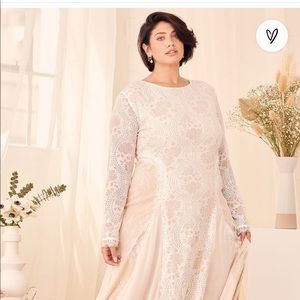 Lulu’s Forever You and I White Lace Maxi Dress 1X